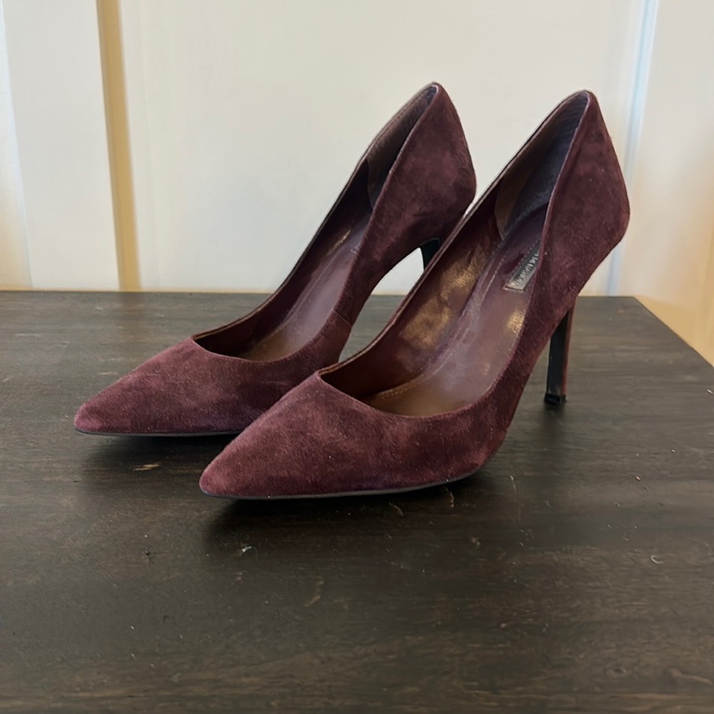 BCBGeneration Maroon Velvet Pump